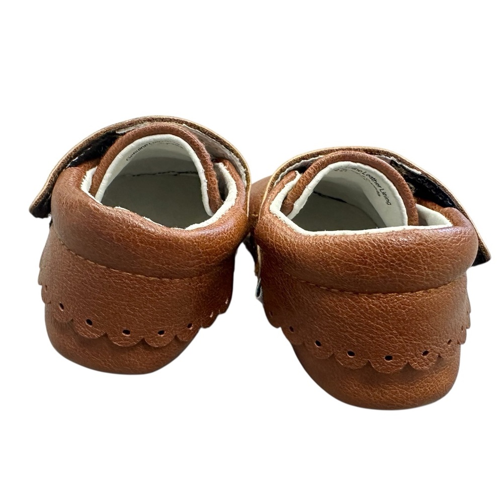 Jack & Lily My Moc Brown Leather Baby Shoes Size 12-18 months - Picture 5 of 8